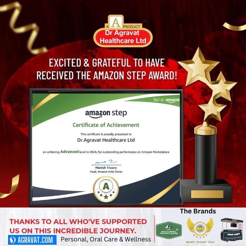Amazon STEP Seller Award India Agravat Online Store Dr Agravat Healthcare Ltd