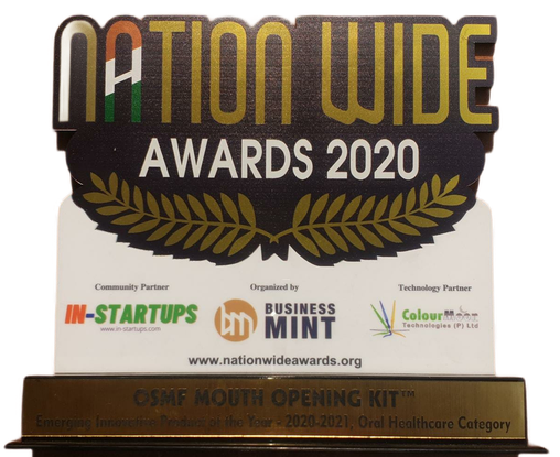 Dr Agravat Healthcare OSMF Mouth Opening Kit “Emerging Innovative Product of the Year 2020 in Oral Healthcare Category”